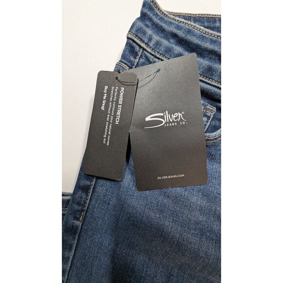 Silver Jeans Co. Most Wanted Universal Fit Mid Rise Skinny Boot Jeans W27L31 NWT - Picture 8 of 12